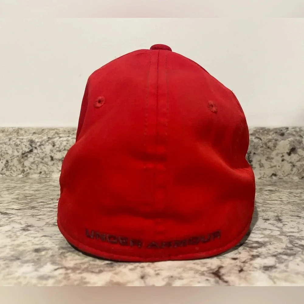 Under Armour Youth Red Fitted Baseball Cap Size S/M